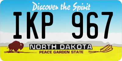 ND license plate IKP967