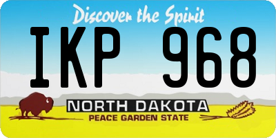 ND license plate IKP968
