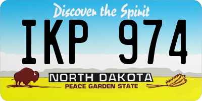 ND license plate IKP974