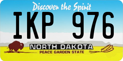 ND license plate IKP976