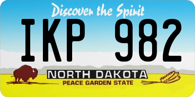 ND license plate IKP982