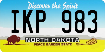 ND license plate IKP983