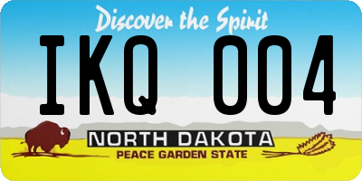 ND license plate IKQ004
