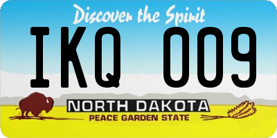 ND license plate IKQ009