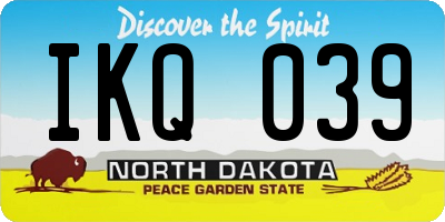 ND license plate IKQ039