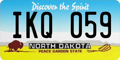ND license plate IKQ059