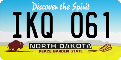 ND license plate IKQ061