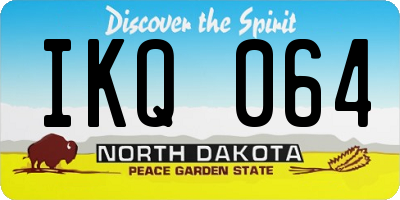 ND license plate IKQ064