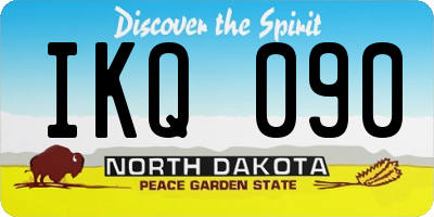 ND license plate IKQ090