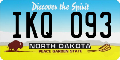 ND license plate IKQ093