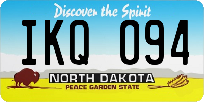 ND license plate IKQ094