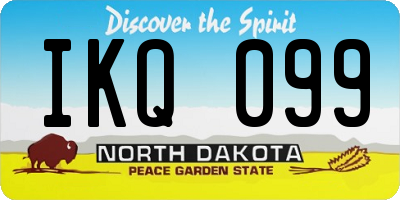 ND license plate IKQ099