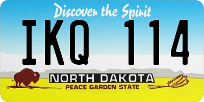 ND license plate IKQ114