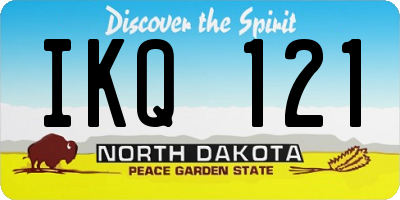 ND license plate IKQ121