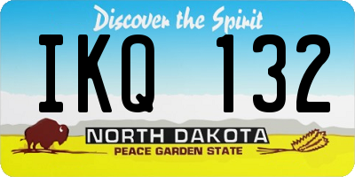 ND license plate IKQ132