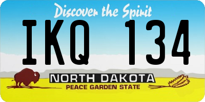 ND license plate IKQ134