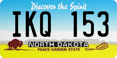 ND license plate IKQ153
