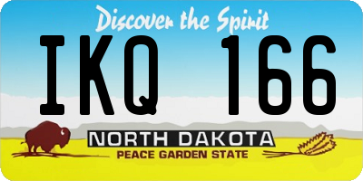 ND license plate IKQ166