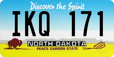 ND license plate IKQ171