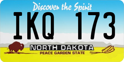 ND license plate IKQ173