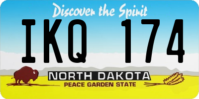 ND license plate IKQ174