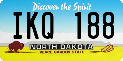 ND license plate IKQ188