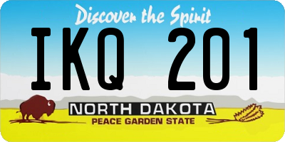 ND license plate IKQ201