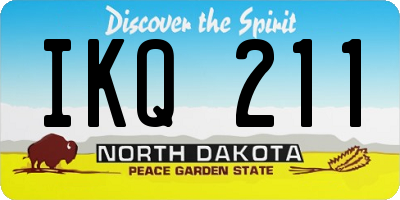 ND license plate IKQ211