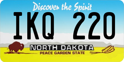 ND license plate IKQ220