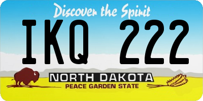ND license plate IKQ222