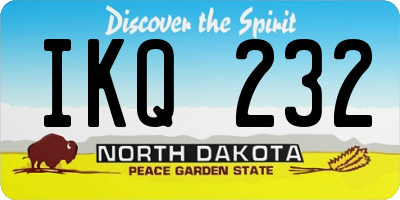 ND license plate IKQ232