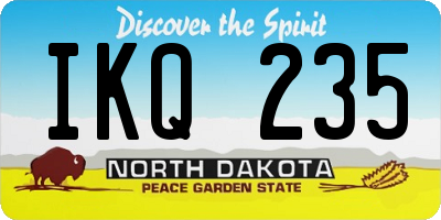 ND license plate IKQ235