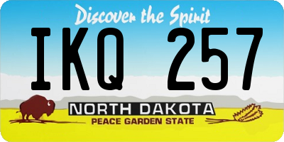 ND license plate IKQ257
