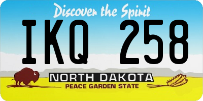 ND license plate IKQ258