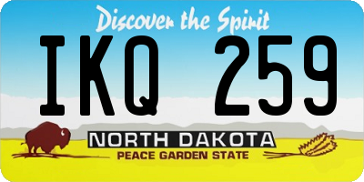 ND license plate IKQ259