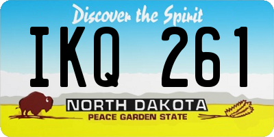 ND license plate IKQ261