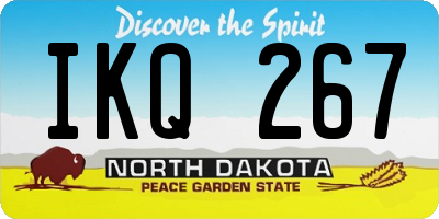 ND license plate IKQ267