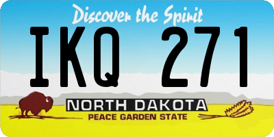 ND license plate IKQ271