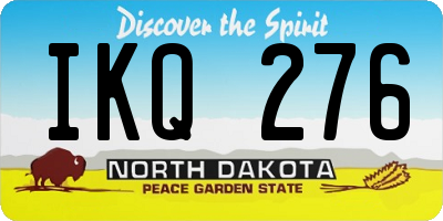 ND license plate IKQ276