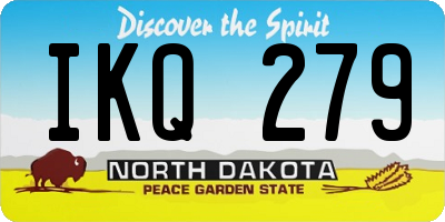 ND license plate IKQ279