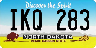 ND license plate IKQ283