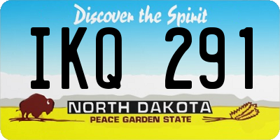 ND license plate IKQ291