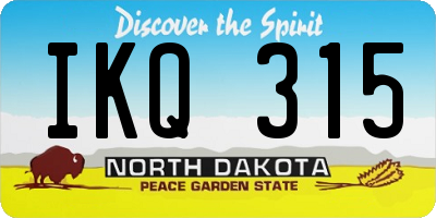 ND license plate IKQ315
