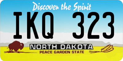 ND license plate IKQ323