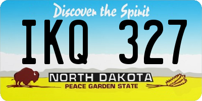 ND license plate IKQ327