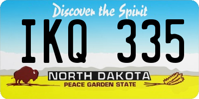 ND license plate IKQ335