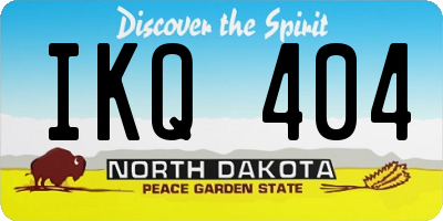 ND license plate IKQ404