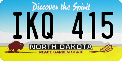 ND license plate IKQ415