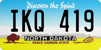 ND license plate IKQ419
