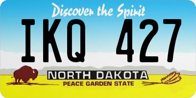 ND license plate IKQ427